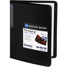 Heavy Duty 30 Pocket Binder with Plastic Sleeves 8.5x11 Black Art Portfolio