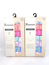 Set of 2 No Boundaries Women  s Cotton Thong Panties 7-Pack Days of Week XXXL 22
