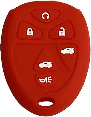 Key Fob Cover: 6 Buttons Silicone Remote Case Protector Fit for 200 Color: Red