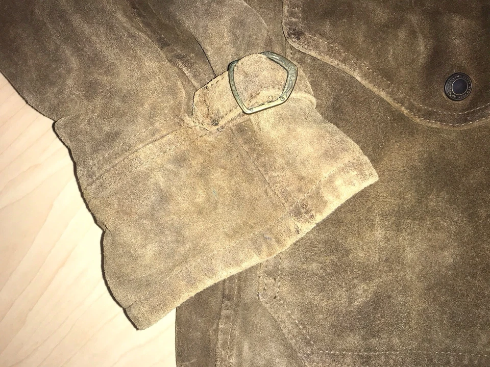 POLO RALPH LAUREN Mens XL Flannel Lined Goatskin Suede Barn Safari Jacket $800 - Image 3 of 4
