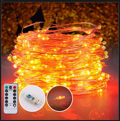 Ehome String Lights, USB Fairy Lights Plug in 33 ft 100 LED 33FT, Orange 