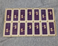 Vintage PUREMCO Professional Dominoes #816 Extra Thick Marblelike Bird Swan