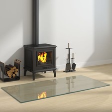 vidaXL Lastra in Vetro per Caminetto Rettangolare 100x50 cm - 5