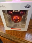 Hallmark Disney Mickey Mouse Iconic Ears Blown Glass Christmas Ornament NIB