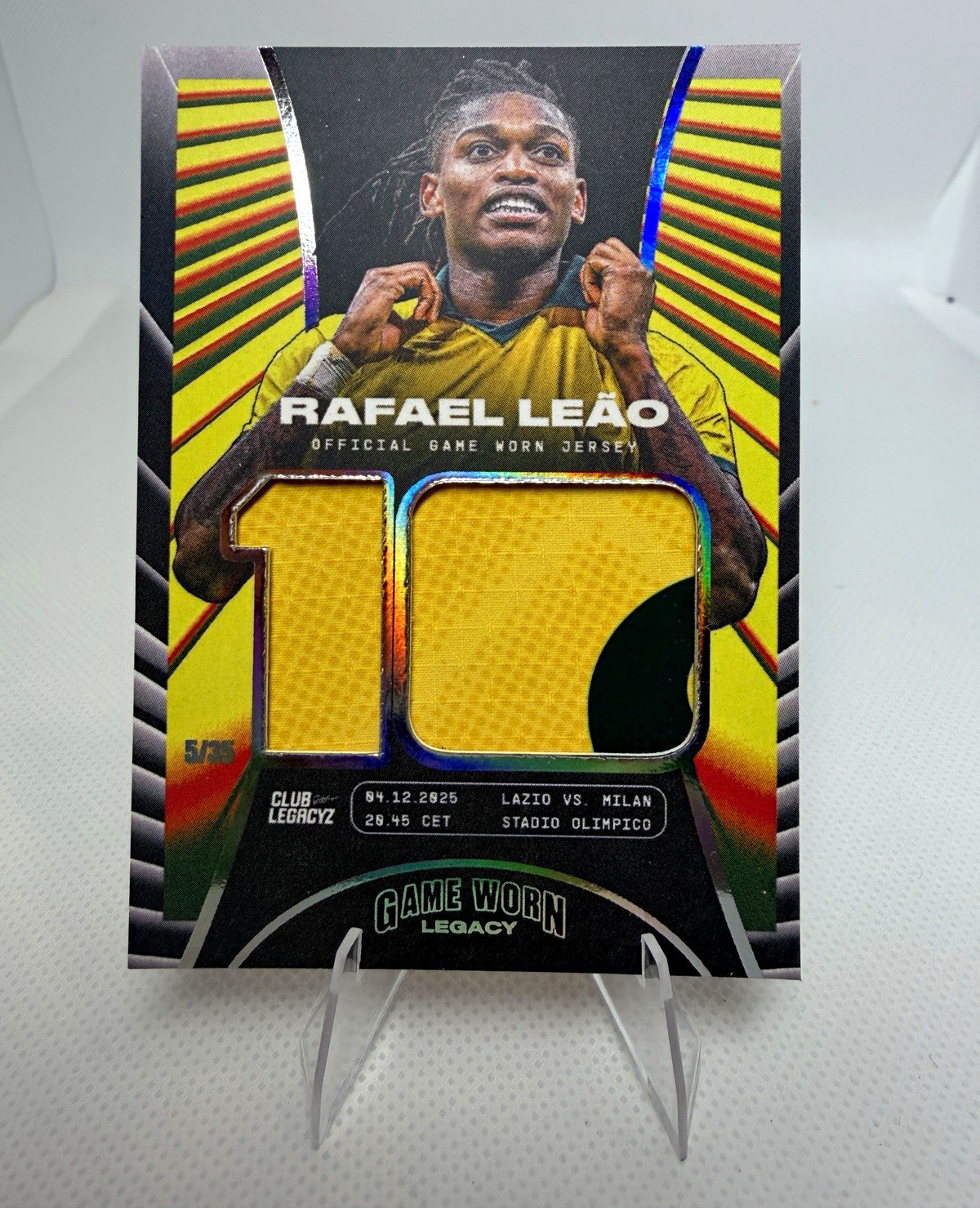 Club Legacy 2026 Game Worn Legacy Rafael Leão Memorabilia Insert #10 5/35