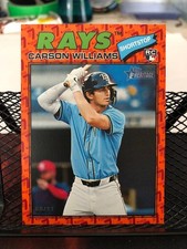 CARSON WILLIAMS 2026 TOPPS HERITAGE RC HERITAGE ORANGE 68/77 NO. 161 RAYS