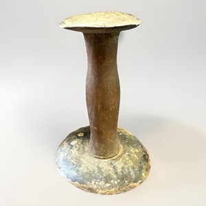 Vintage hog hide scraper, butchering tool, Double Blade Wood handle.