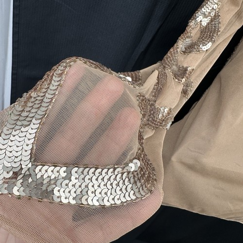 Y2K Deco Glam Sequin Embellishment sheer mesh long Sleeves Y2K vintage art, $22 - Photo 8