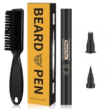 Beard Pencil Filler for man Water Proof 2 Piece Set, Black Pen Brush