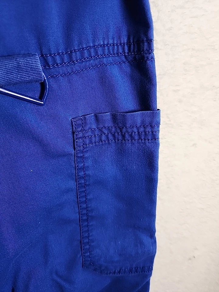 KOI Stretch Scrub SET Top (XS) And Bottom (XS Tall)  Flare Leg Galaxy BLUE  - Image 2 of 4