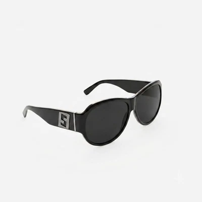 Lunettes de soleil ovales surdimensionnées Fendi S472M-001-125, noir - Photo 1/4