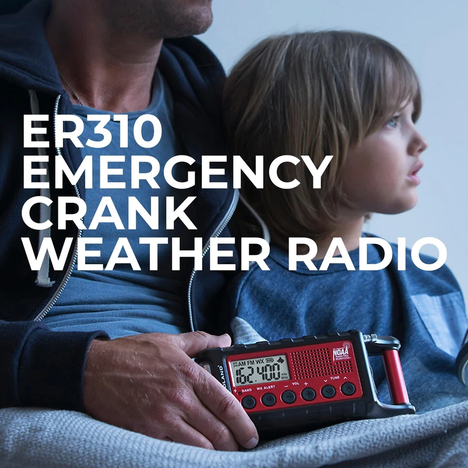 Emergency Crank Weather Radio AM/FM Multi-Power SOS Flashlight NOAA Alert - Image 3 of 4