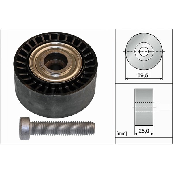 INA 532 0433 10 Umlenkrolle FüHrungsrolle Keilrippenriemen FüR Peugeot Fiat-image