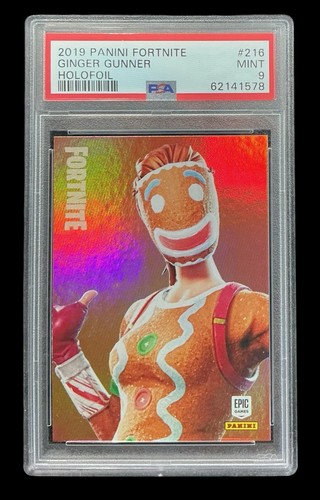 2019 panini fortnite #216 ginger gunner; first USA print holofoil PSA 9 (HOLO)