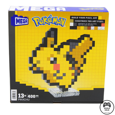 MEGA Pokemon Pikachu - Klemmbausteine Pixel Art Figur mit Retro-Look