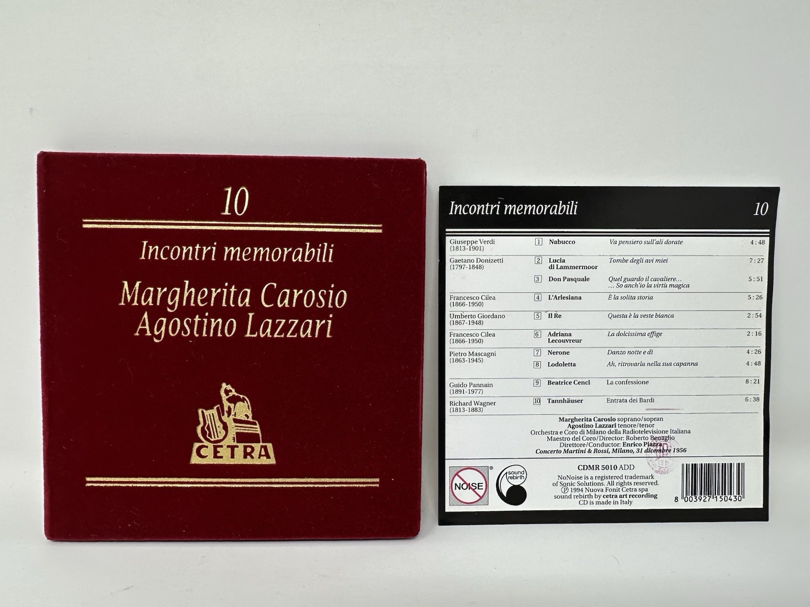 Margherita Carosio Agostino Lazzari - Incontri Memorabili 10 - 1994 Cetra CD