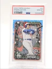 SHOHEI OHTANI 2024 TOPPS HOLIDAY SANTA HAT VARIATION DODGERS PSA 10 Q3758