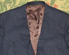 SUITSUPPLY Blue Wool Lazio Single Breasted Blazer Jacket Slim 44 Long