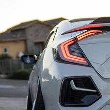 Clear LED Tail Lights for 10th Gen Honda Civic Sedan 2016-2021 Rear Light 1 Pair