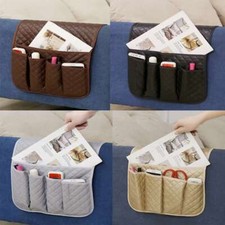 TV Remote Control Organizer Holder for Sofa Recliner Chair Arm Rest 5 Pocket Bag