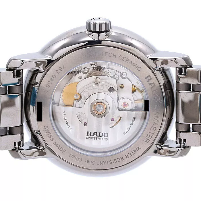 Mint RADO Watch Diamond Master R14806102 Men s Silver Ceramic