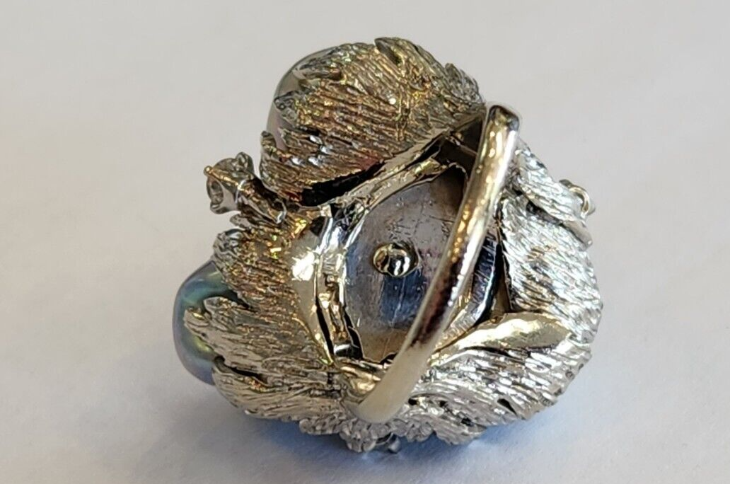 Antique14K Yellow Gold Arthur King Style Pearl And Diamond Antique14K Yellow Gold Arthur King Style Pearl And Diamond
