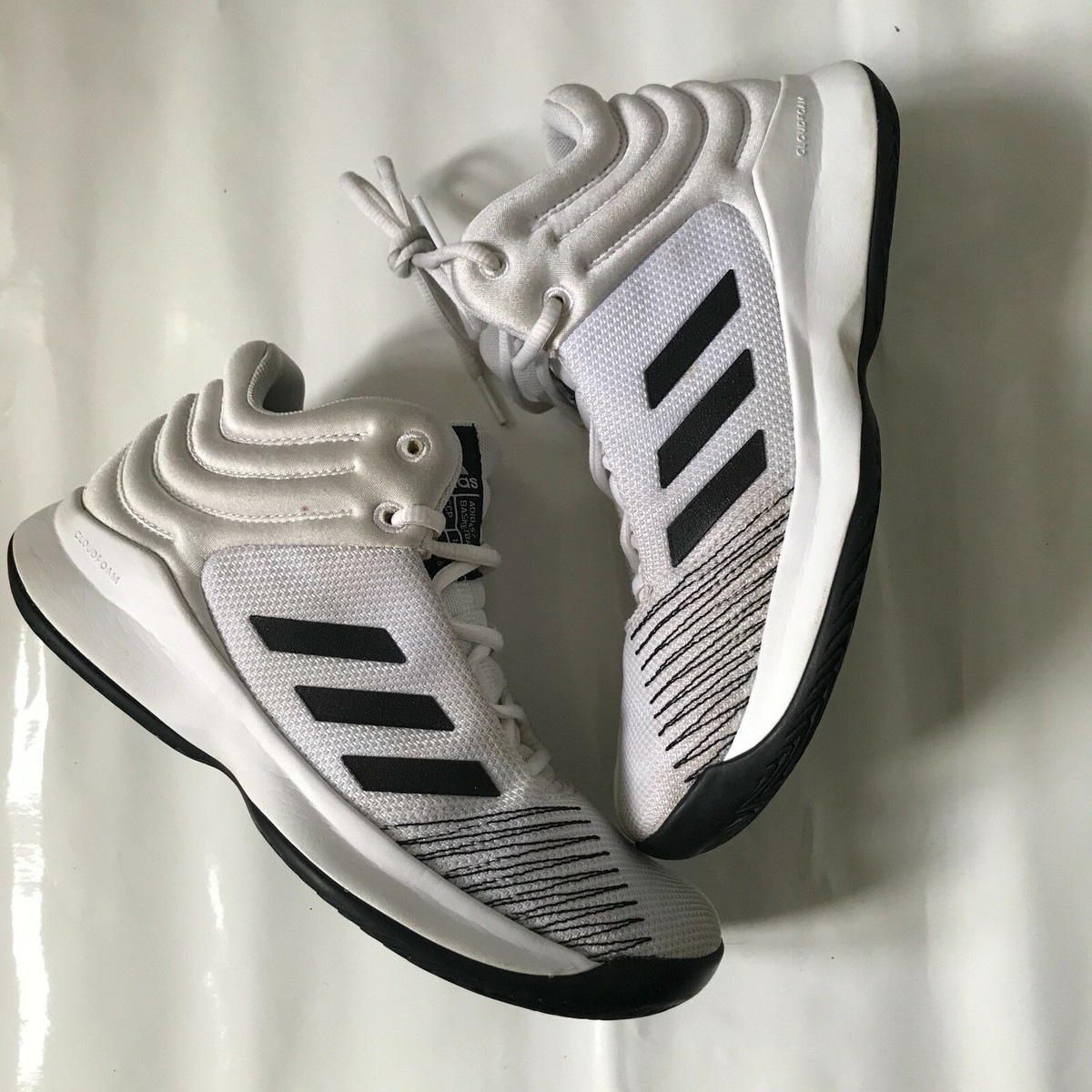 Adidas Men's Shoes LVL 029002 White/ Black Basketball Adidas Men's Shoes LVL 029002 White/ Black Basketball