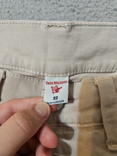 True Religion Men's Rocco Moto No Flap SN Skinny Jean White SIze 32 x 32 - Picture 4 of 13