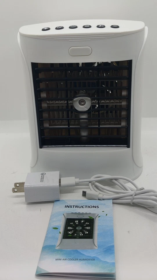 Mini Air Cooler Humidifier, 4 functions, USB Ambient Light Settings Seven Colors - Image 4 of 4