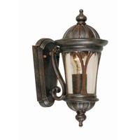 AußEnleuchte Wandlampe Laterne Alu-Druckguss Bronze H 35 Cm 1 Flammig IP44