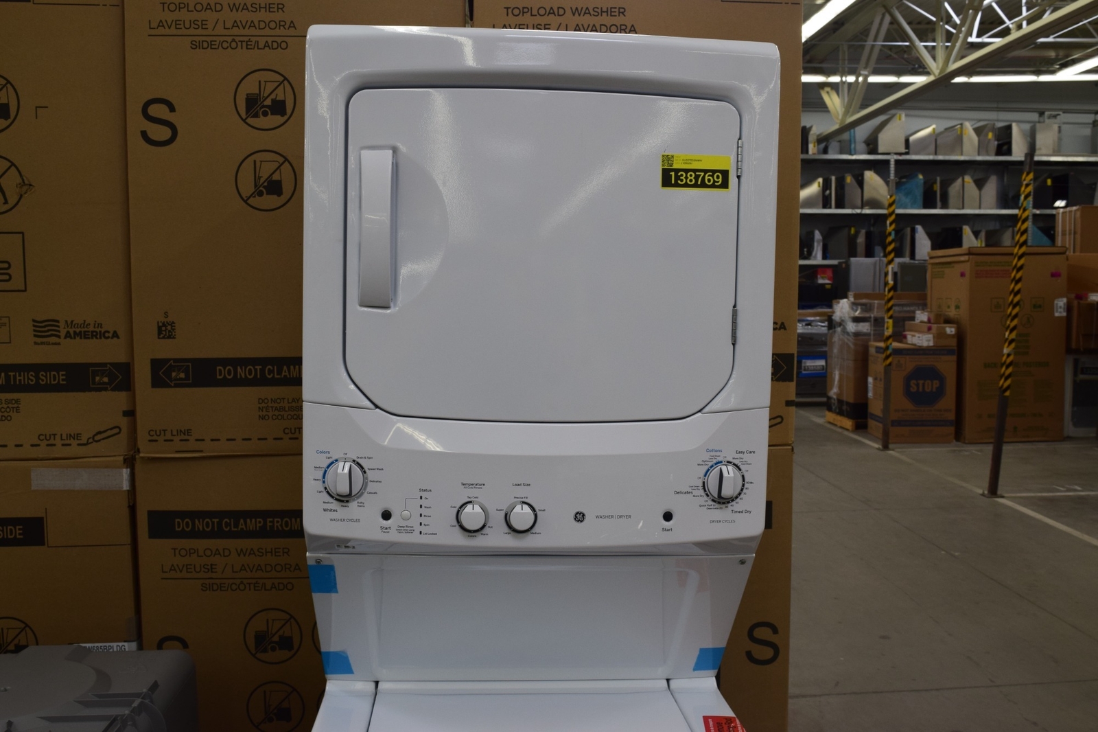 GE GUD27ESSMWW 27" White Electric Laundry Center NOB 138769 eBay