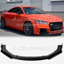 For Audi TTS Quattro 2015-2022 Gloss Black Front Bumper Lip Splitter Spoiler Kit