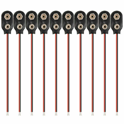 New Pack of 10 9V Battery Connector Snap Clip Wire Connector Lead Holder T Type