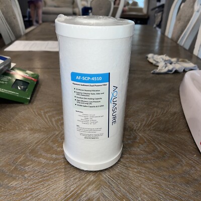 Fortitude 25 Micron Sediment + GAC Carbon Mesh Whole House Water Filter - 10'' X 
