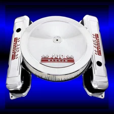 Chrome Valve Covers and Air Cleaner Combo Fits Mopar 440 Dodge Engines 