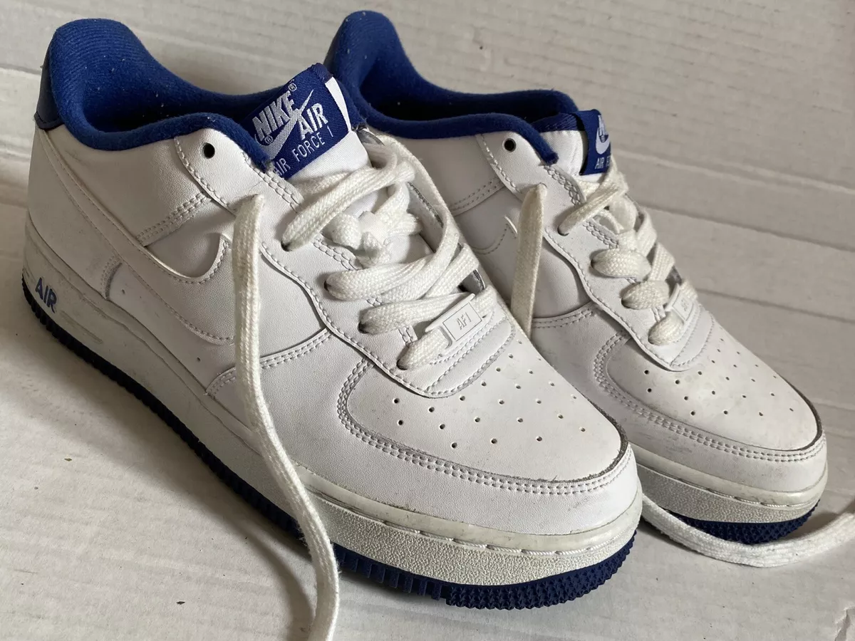 Nike Air Force 1 Low White Deep Royal Blue (GS) Kids' - CD6915-102