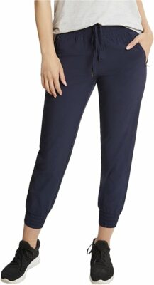 Danskin Ladies' Woven Jogger Adjustable Drawcord Two Zippered Pockets