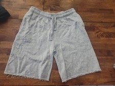 Men's Fleece Light Grey Shorts W/ Pockets Small