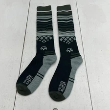 Outdoor Master Dark Green Merino Wool Ski Socks Unisex Adults Size Medium