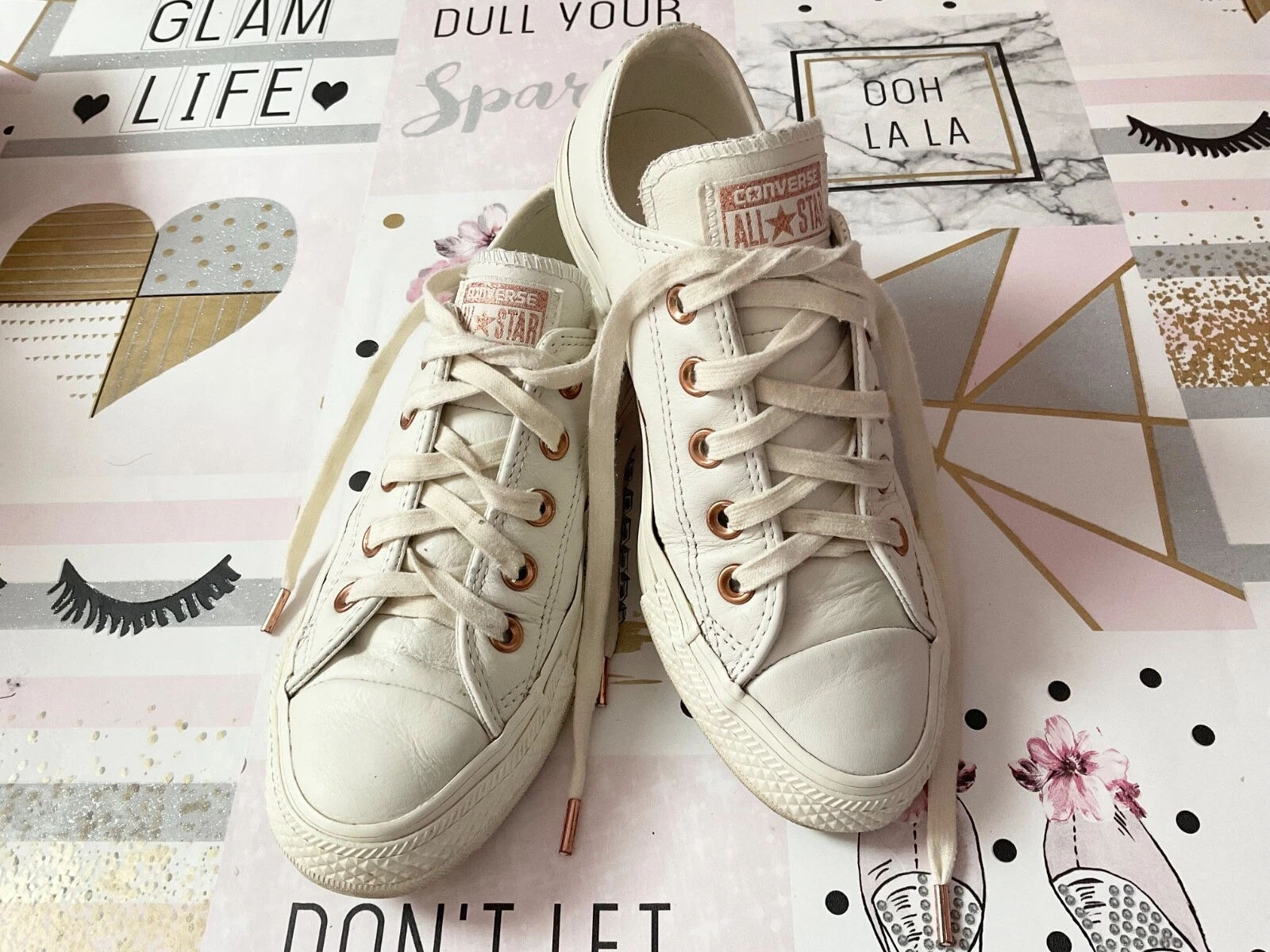 Scarpe da ginnastica Converse in pelle bianca