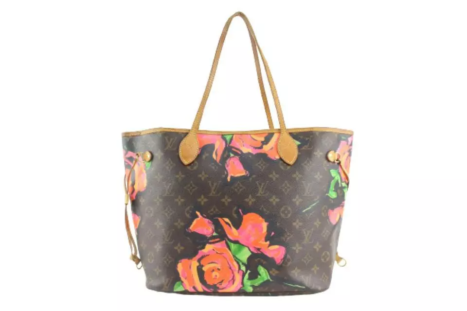 Louis Vuitton Stephen Sprouse Monogram Roses Neverfull MM Tote Bag