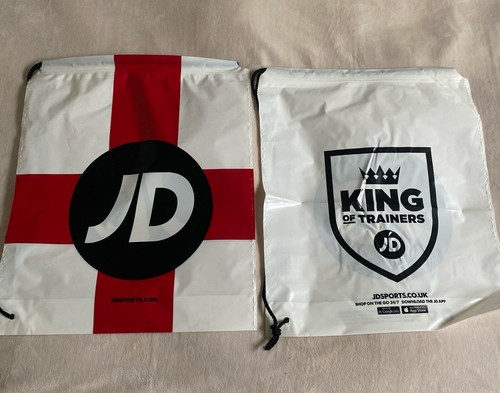 jd sports Limited RARE England drawstring bag , 1x England, 1x White Bag