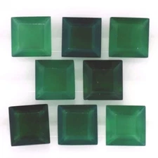 COMMERCIAL EMERALD 7 MM SQUARE CUT CALIBRATED 2 PC SET F-2659 TREATED