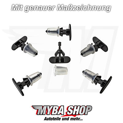 5X Fastening Clips With Sleeve VW Vento Golf 1H0837719 New