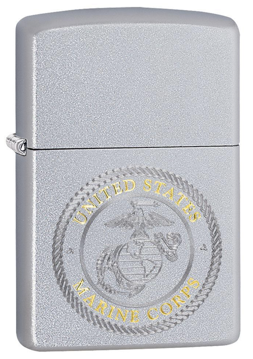 Zippo Windproof Lighter with Engraved U.S. Marine Corps Seal 49150