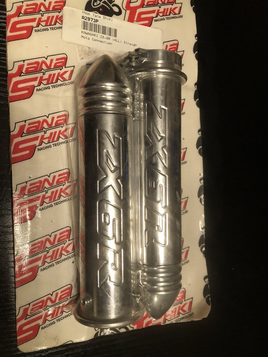 Yana Shiki A2973P Polished Logo Rib Point End Billet Grips
