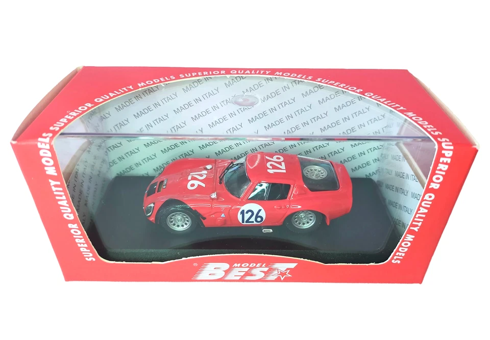 1:43 BESTMODEL  Alfa Romeo TZ 2 - Targa Florio 1966 #126 Pinto/Todaro - BEST9105 - Immagine 2 di 2