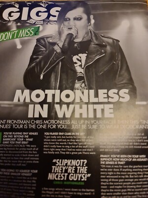 CHRIS MOTIONLESS IN WHITE A4 POSTER KERRANG  MAGAZINE