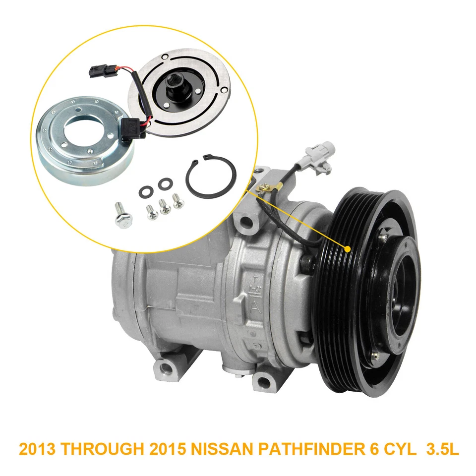 Kit de reparación de conjunto de embrague compresor aire acondicionado 3,5 L Nissan Pathfinder 2013-2015 Foto 2 de 4