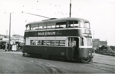 6D293 RP 1950s LIVERPOOL TRAMWAYS BUS CAR #152 LIVERPOOL PIER HEAD UK ...